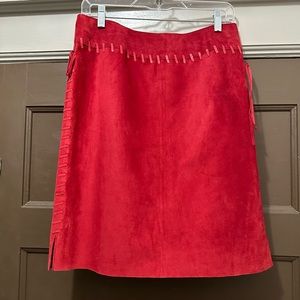 Western Vintage Suede Midi Skirt